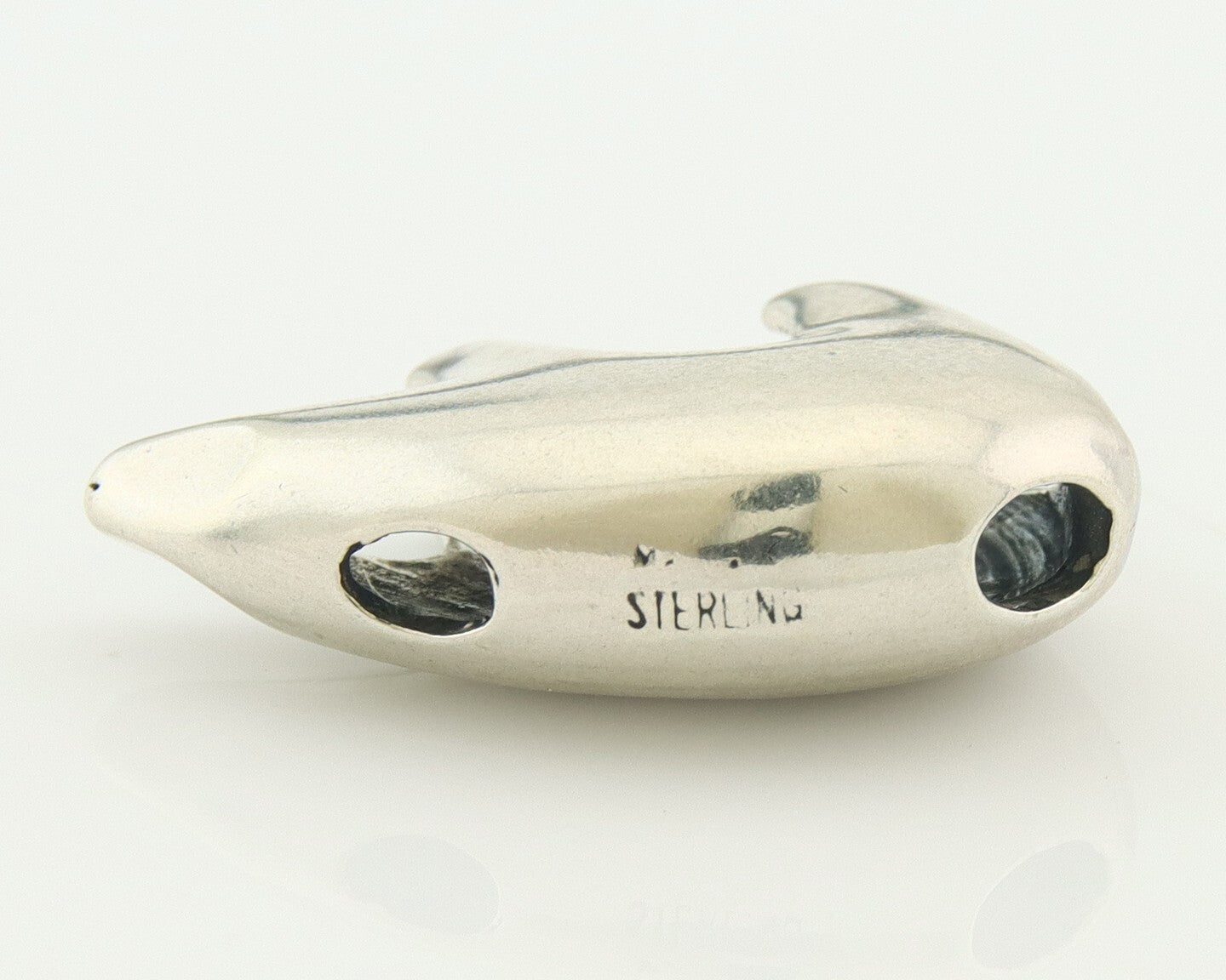 Navajo Sterling Silver Spirit Bear Pendant Handmade Authentic Vintage Signed C80