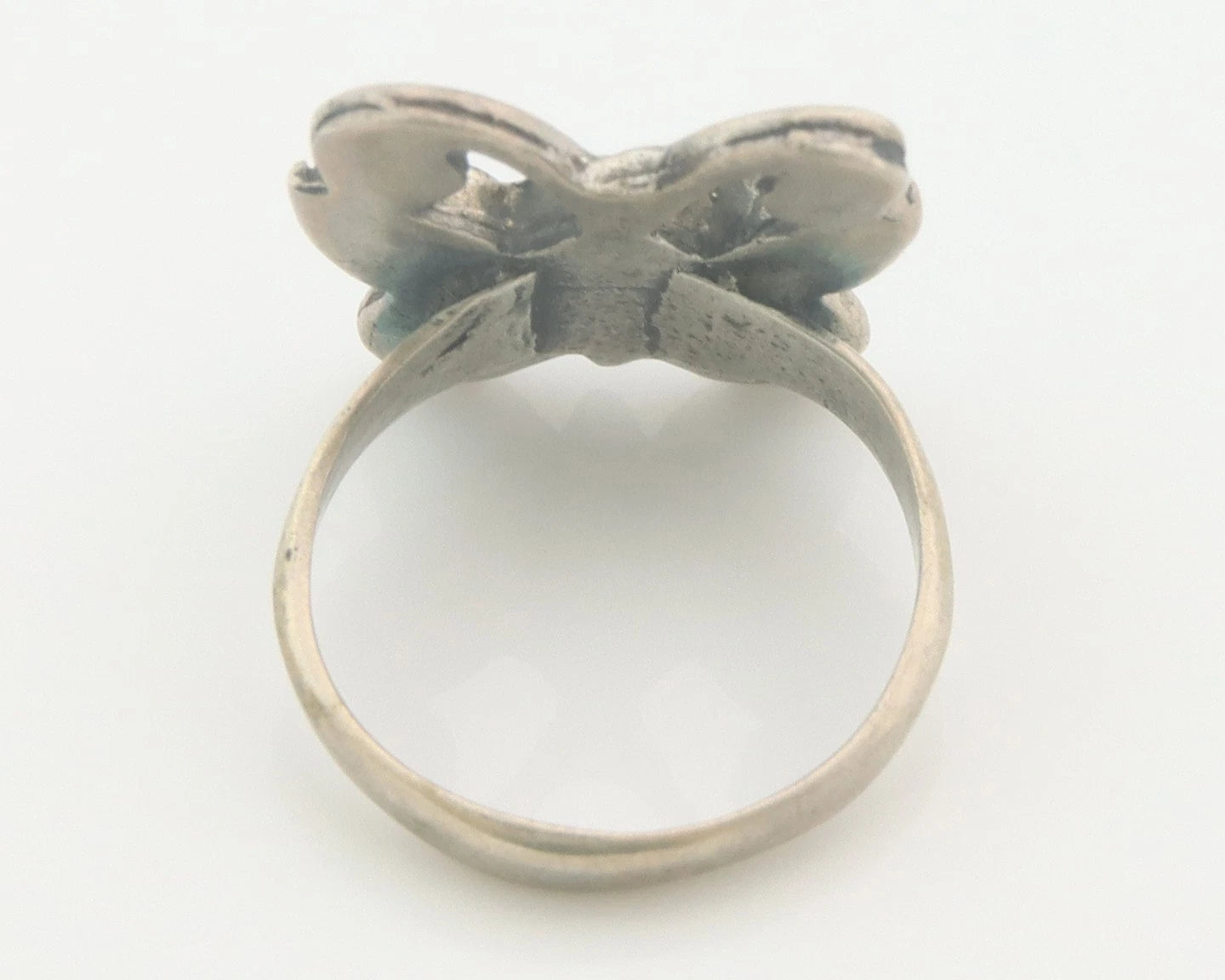 Navajo Butterfly Ring Sterling Silver Signed Size 8.0