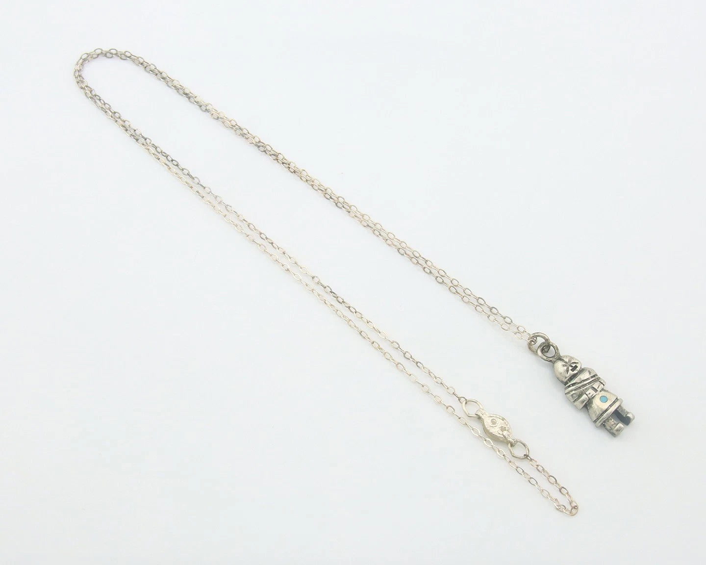 Navajo Necklace Sterling Silver Natural Blue Turquoise Vintage