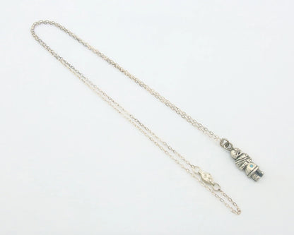 Navajo Necklace Sterling Silver Natural Blue Turquoise Vintage