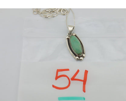 Navajo Necklace 925 Silver Natural Mined Turquoise Artist Signed Sun C.80's