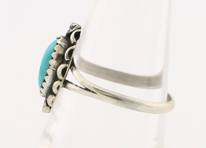 Navajo Ring 925 Silver Turquoise Artist Signed SkyStone Creations C.80's