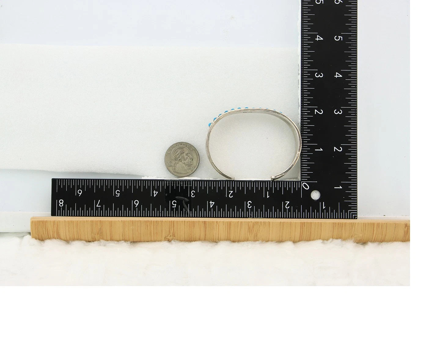 Navajo Cuff Bracelet Sterling Silver Authentic Turquoise Signed CC