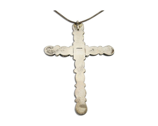 Navajo Necklace 925 Silver Natural Turquoise Native American Artist C.80's