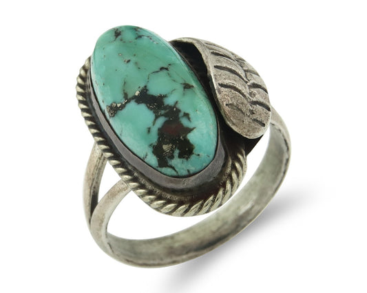 Vintage Navajo Ring 925 Sterling Silver Turquoise Handmade Size 6.5