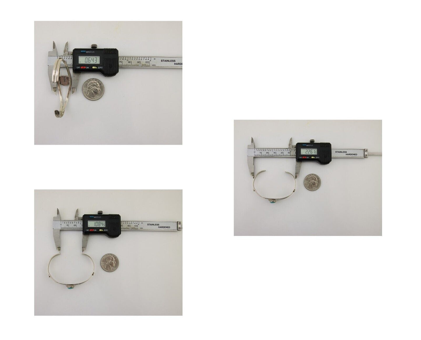 Navajo Hand Stamped Cuff Bracelet Turquoise 925 Silver Native American Artist