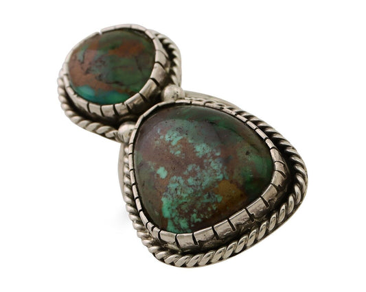 Navajo Handmade Ring 925 Silver Natural Tuquoise Artist Signed B Yazzie C.80's