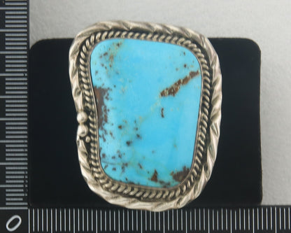 Vintage Navajo Ring 925 Sterling Authentic Turquoise Signed D Zachary Size 11