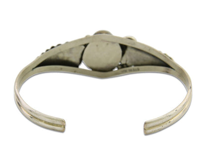 Navajo Bracelet 925 Silver Cuff Turquoise Handmade Native Artist C.80's