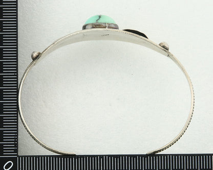 Vintage Navajo Bracelet 925 Silver Turquoise Handmade Signed GC 01 (The Turtle)
