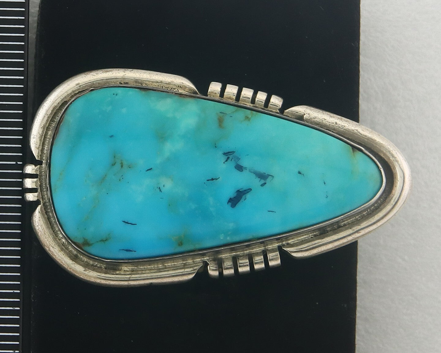 Vintage Navajo Ring 925 Sterling Authentic Turquoise Signed Doug Zachary Sz 7.25