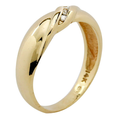 Men's 1/10 tcw Diamond Band in 14k Solid Yellow Gold