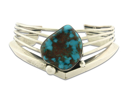 Vintage Navajo Bracelet 925 Silver Blue Turquoise Handmade