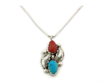 Navajo Necklace Sterling Authentic Gemstone Traditional Signed Teepee