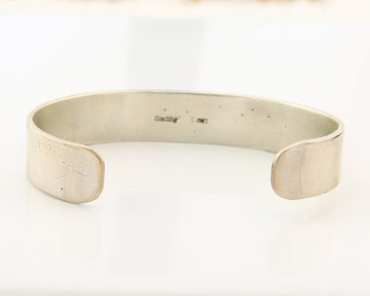 Navajo Bracelet Sterling Silver Nevada Turquoise Artist Signed C Jones