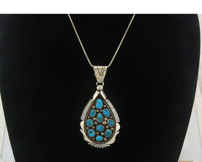 Navajo Sterling silver Necklace Turquosie Authentic Vintage Native American