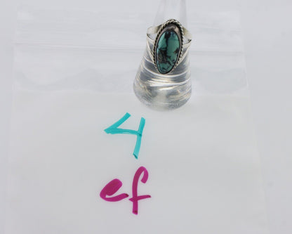 Navajo Ring 925 Silver Turquoise Native American Artist Size 6.75 C.80's