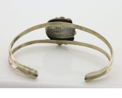 Navajo Cuff Bracelet 925 Silver Turquoise Cuff Native American Artist C.80's