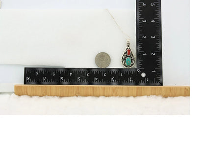 Navajo Necklace Sterling Authentic Gemstone Traditional Signed Teepee