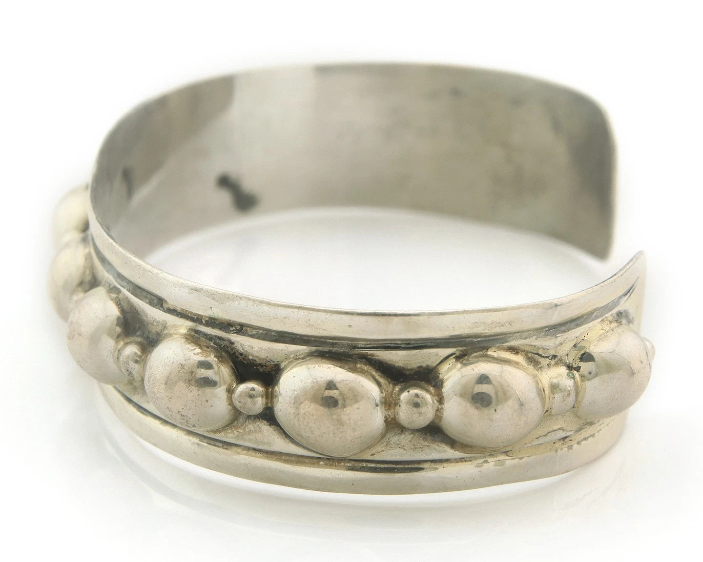 Navajo Cuff Bracelet Sterling Silver Vintage Native Artist Signed Thunderbird