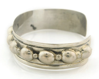 Navajo Cuff Bracelet Sterling Silver Vintage Native Artist Signed Thunderbird