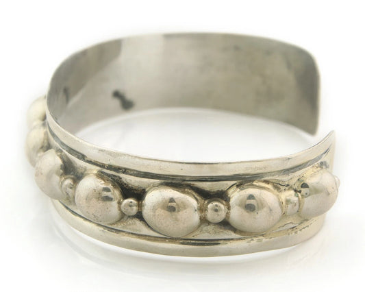 Navajo Cuff Bracelet Sterling Silver Vintage Native Artist Signed Thunderbird