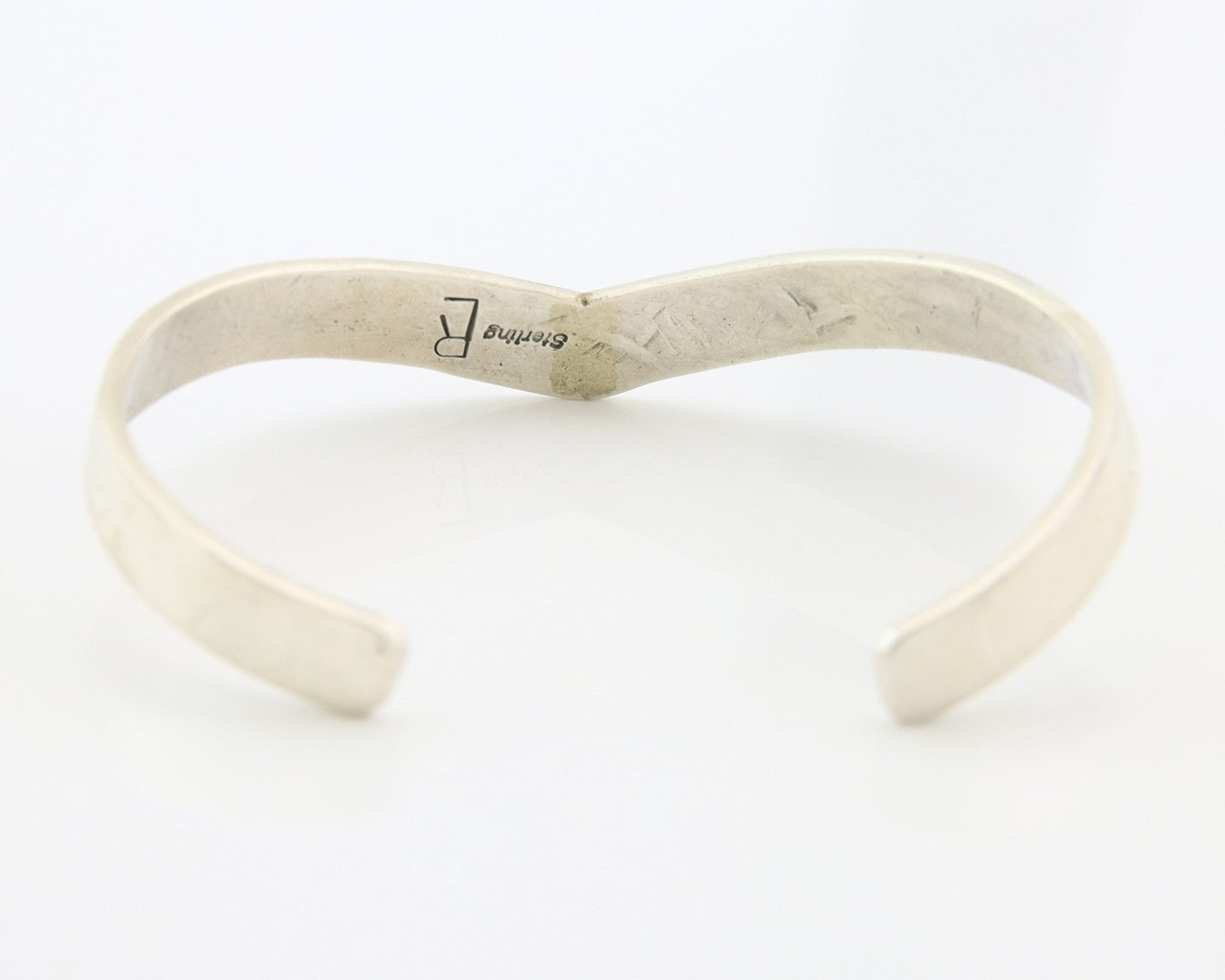 Navajo Cuff Bracelet Sterling Silver & Gold Vintage Signed RL