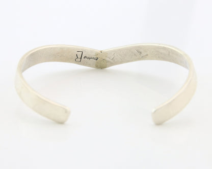Navajo Cuff Bracelet Sterling Silver & Gold Vintage Signed RL