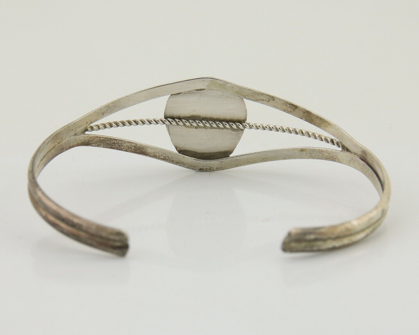 Navajo Paw Bracelet 925 Silver Blue Turquoise Native American Artist C.80's