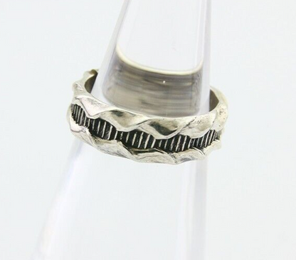 Navajo Handmade Ring 925 Silver Native American Size 2.0 C.80's