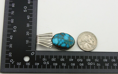 Navajo Pendant .925 Silver Turquoise Artist Signed D C.80's
