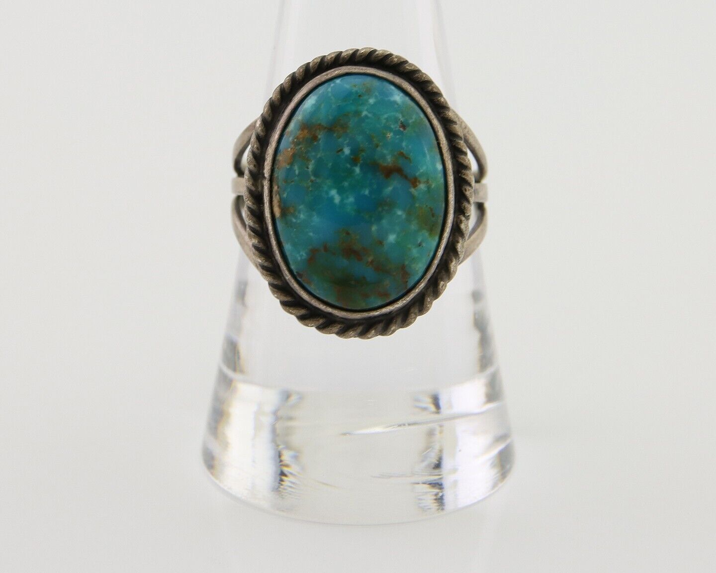 Navajo Handmade Ring 925 Silver Turquoise Native American Artist C.80's