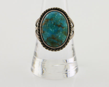 Navajo Handmade Ring 925 Silver Turquoise Native American Artist C.80's