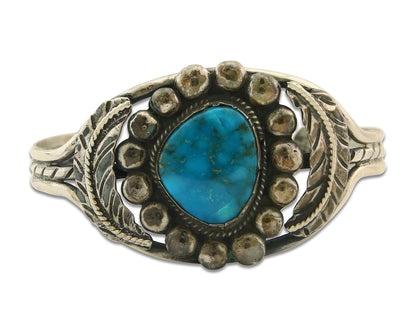 Vintage Navajo Bracelet 925 Silver Turquoise Traditional Handmade Authentic