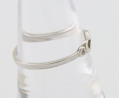 Infinity Heart Promise Ring 925 Solid Silver Size 8.0