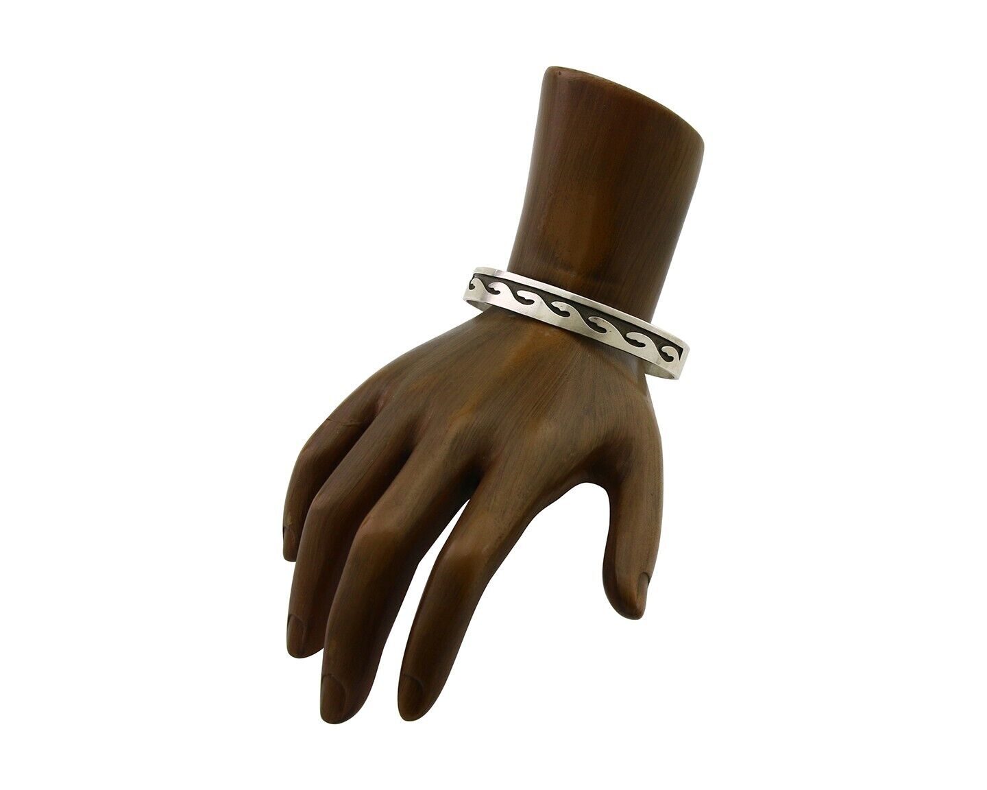 Navajo Overlay Cuff Bracelet .925 Silver Artist Signed C.80's