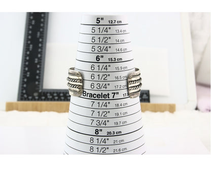 Vintage Navajo Bracelet 925 Silver Handmade Authentic Signed Bell Trading