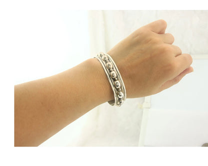 Navajo Cuff Bracelet Sterling Silver Vintage Native Artist Signed Thunderbird