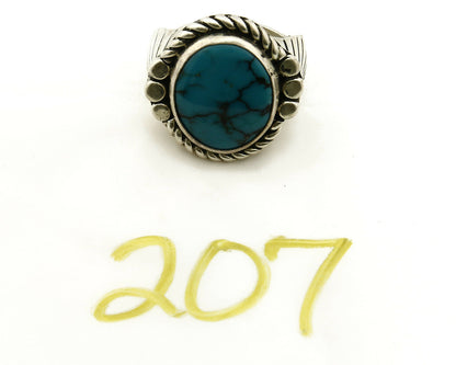 Navajo Ring .925 SOLID Silver China Mountain Turquoise Signed Doug Zachary C.80