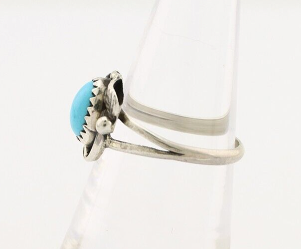 Navajo Ring 925 Silver Turquoise Artist Signed SkyStone Creations C.80's