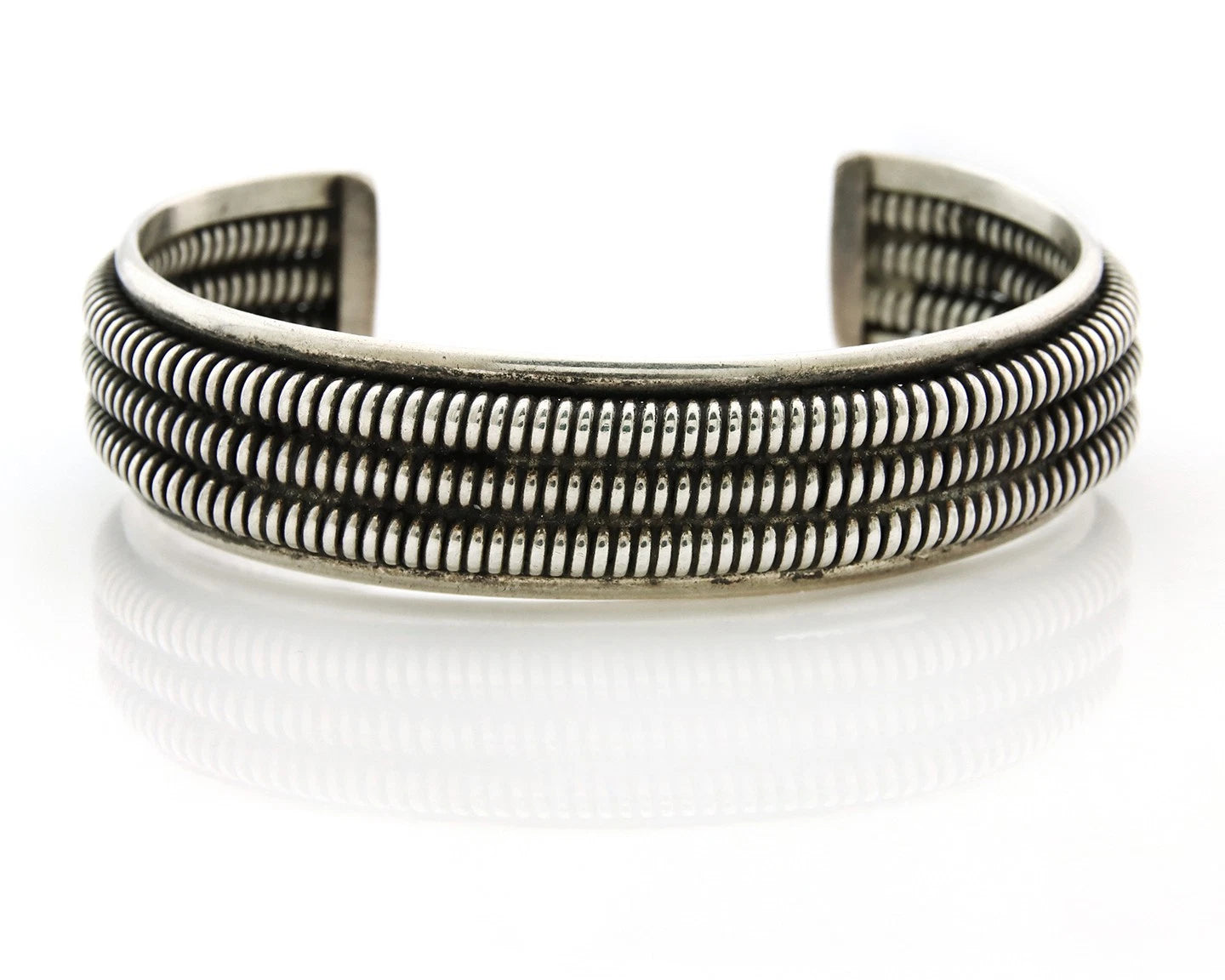 Navajo Cuff Bracelet 925 Sterling Silver Vintage Handmade Native Artist