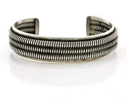 Navajo Cuff Bracelet 925 Sterling Silver Vintage Handmade Native Artist