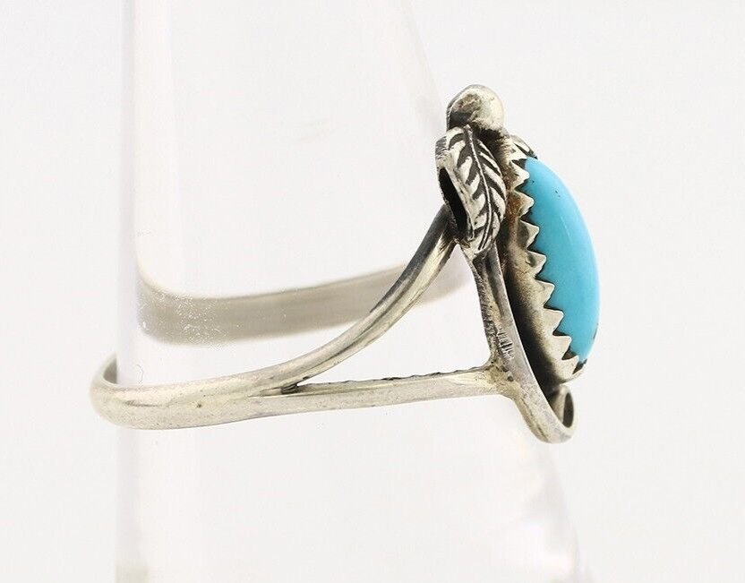 Navajo Ring 925 Silver Turquoise Artist Signed SkyStone Creations C.80's