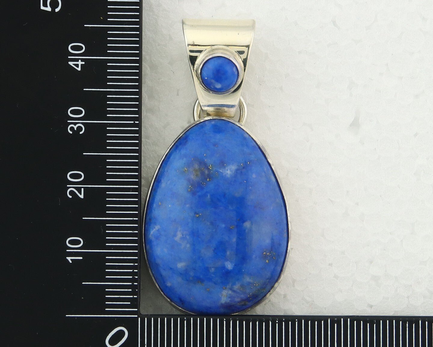 Navajo Sterling Silver Pendant Denim Lapis Authentic Vintage Signed M