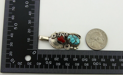 Navajo Necklace 925 Silver Spiderweb Turquoise Artist Signed Justin Morris C80s