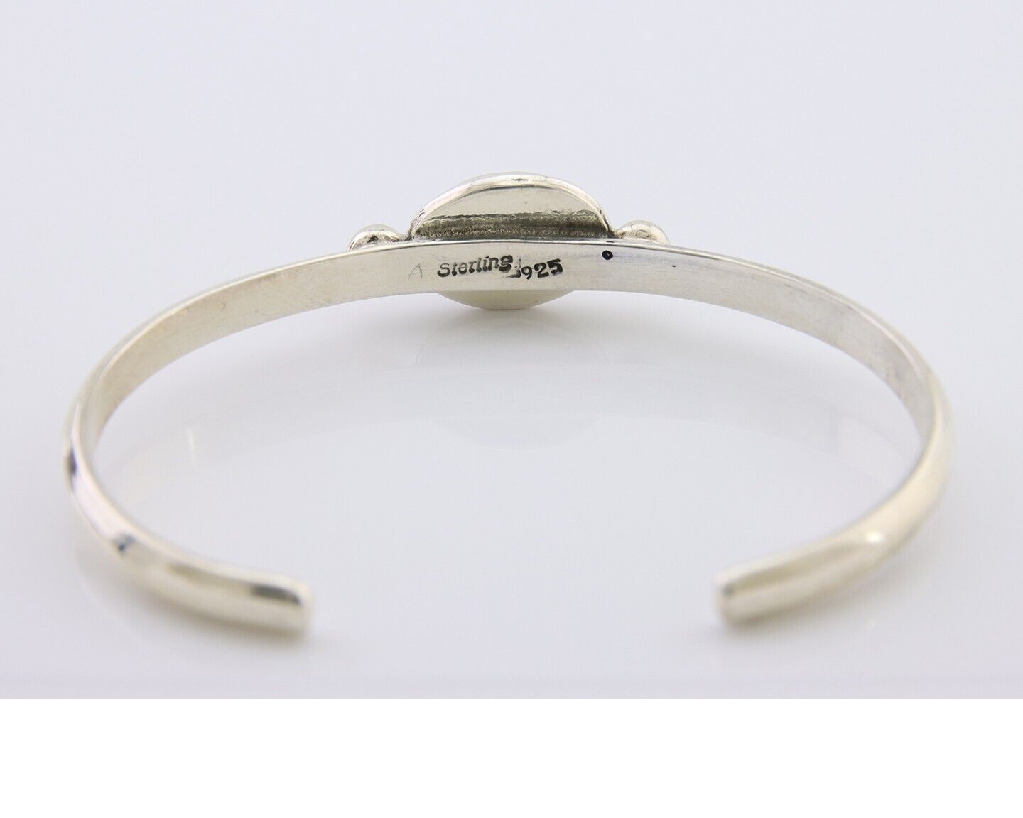 Navajo Bracelet 925 Silver Natural Turquoise Native American Artist C.80's