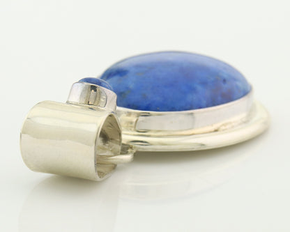 Navajo Sterling Silver Pendant Denim Lapis Authentic Vintage Signed M
