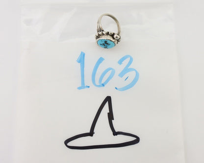 Navajo Ring 925 Silver Sleeping Beauty Turquoise Native Artist C.80's
