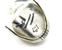 Navajo Artist Montoya Handmade Stamped Natural Onyx .925 Silver Ring