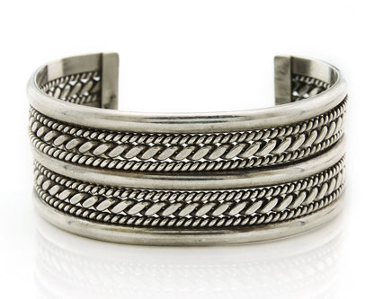 Navajo Cuff Bracelet 925 Sterling Silver Vintage Handmade Signed TAHE